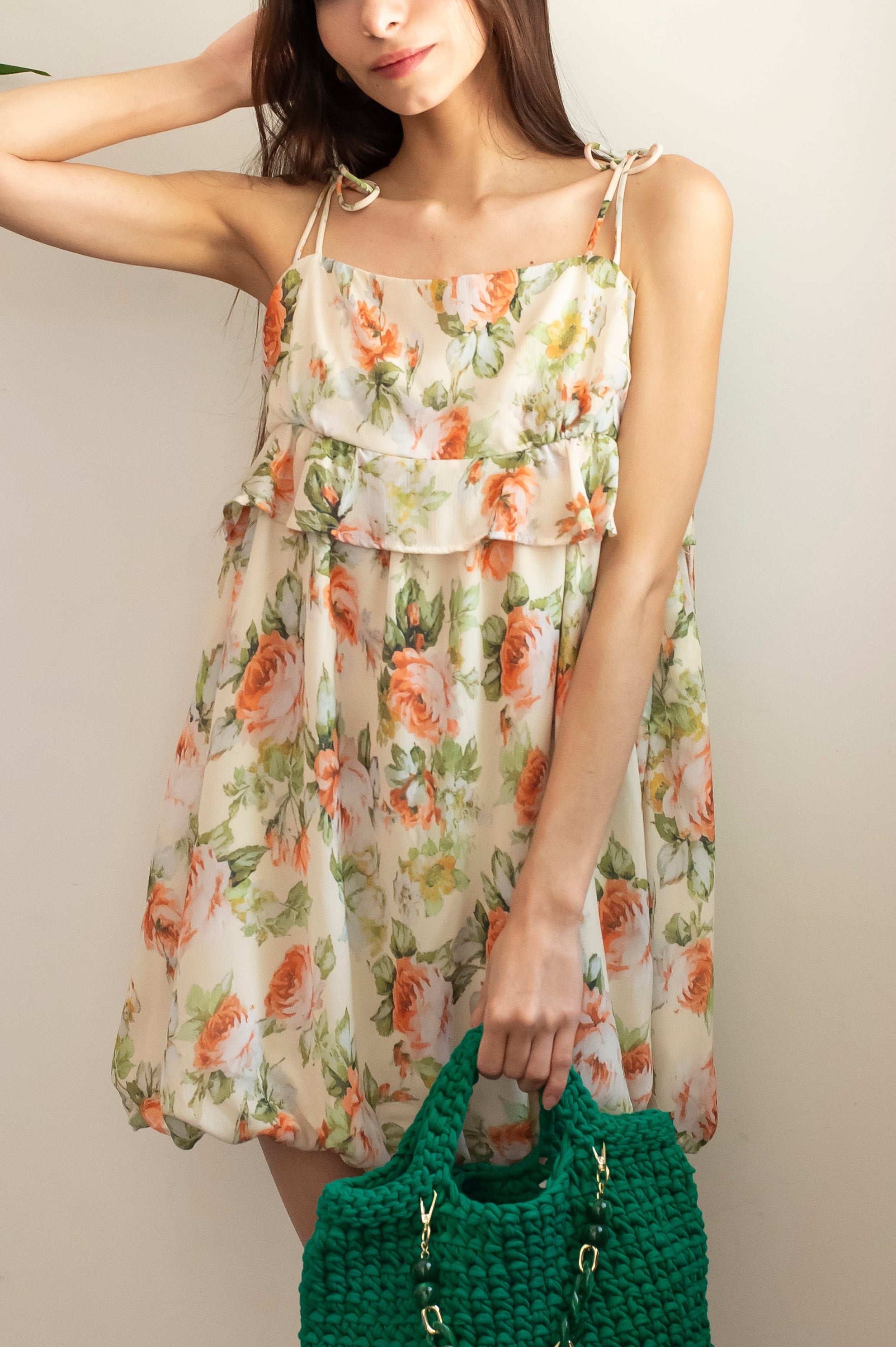 Vestido corte burbuja floreado