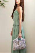 Vestido largo menta