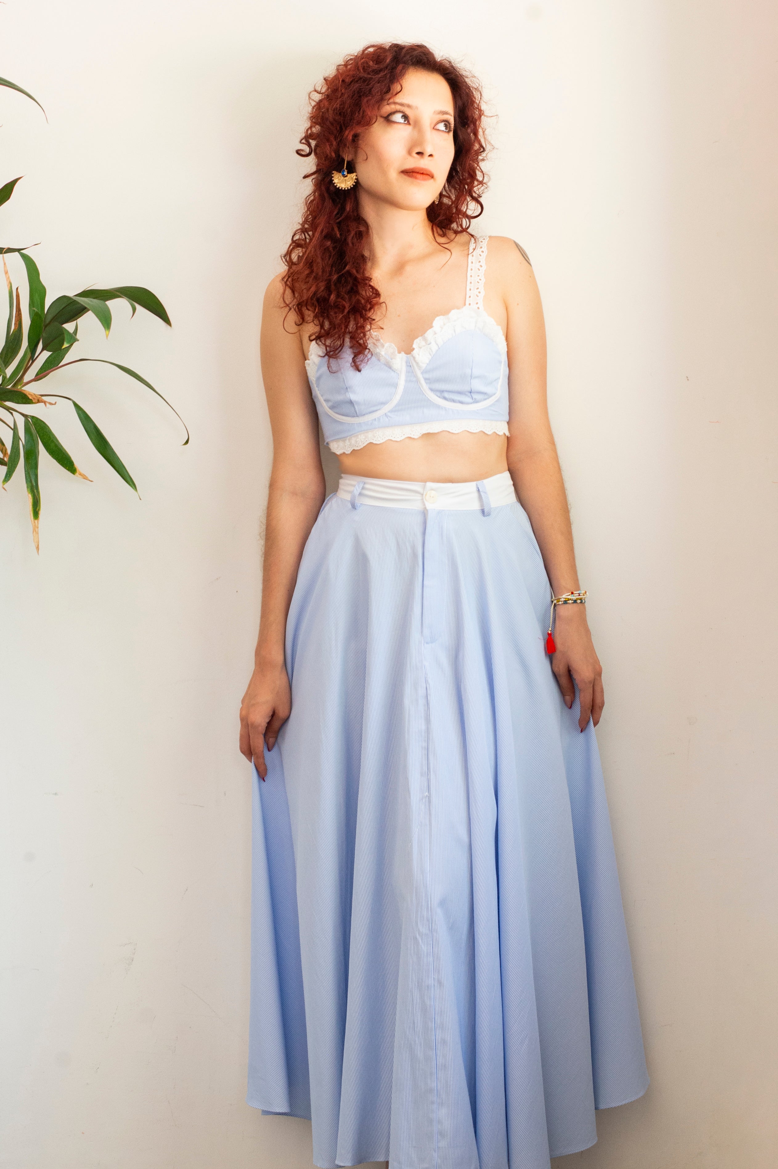 Set falda larga y top
