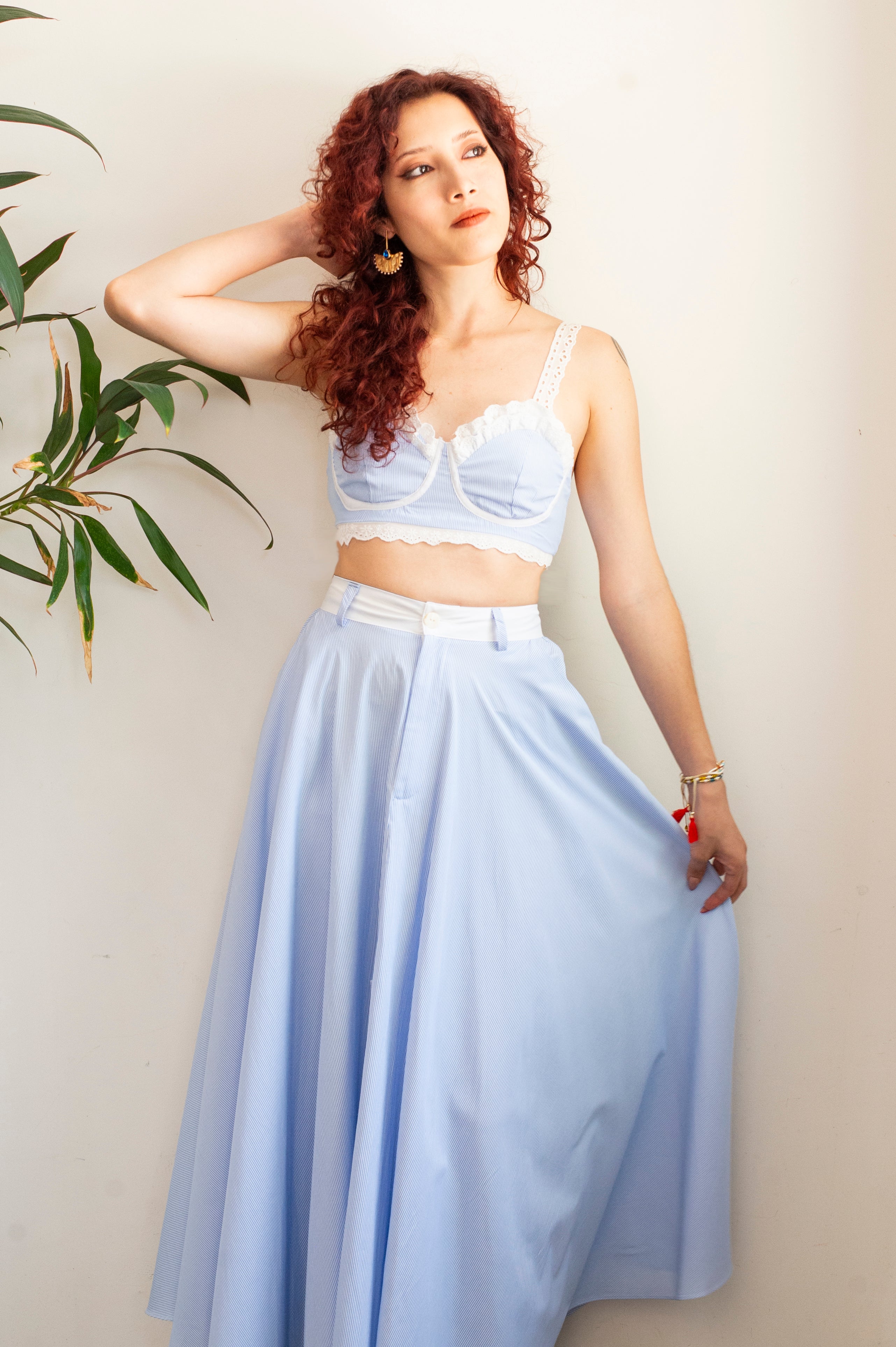 Set falda larga y top