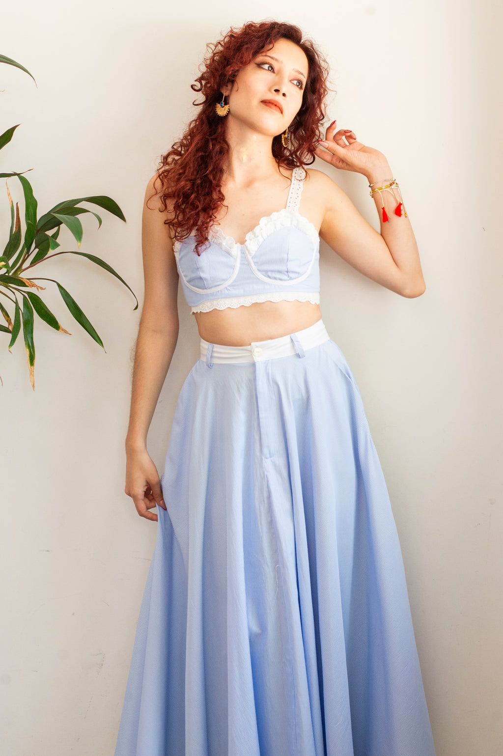 Set falda larga y top