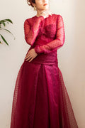 Vestido rojo manga larga