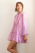 Vestido morado de gasa