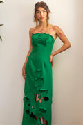 Vestido verde con flores